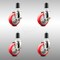 Service Caster 4 Inch 316SS Red Poly Swivel 1-1/2 Inch Expanding Stem Caster Set Brake SCC SCC-SS316EX20S414-PPUB-RED-TLB-112-4 - alternate 2